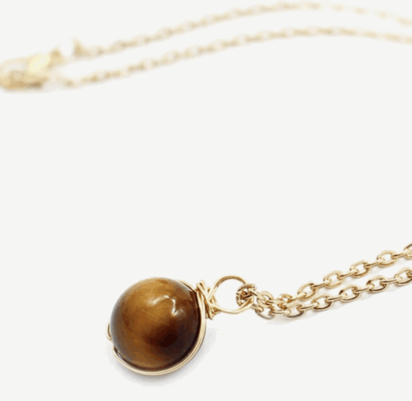 1pc Natural Bead Stone Necklace